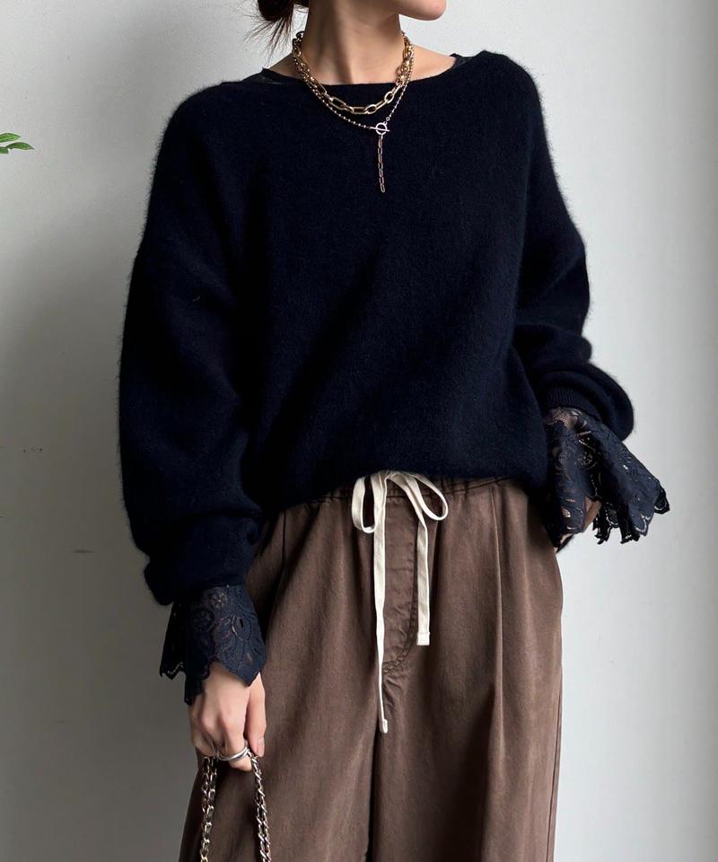 レースフレアブラウス