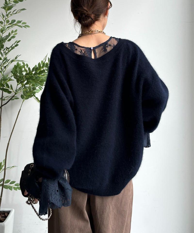 レースフレアブラウス