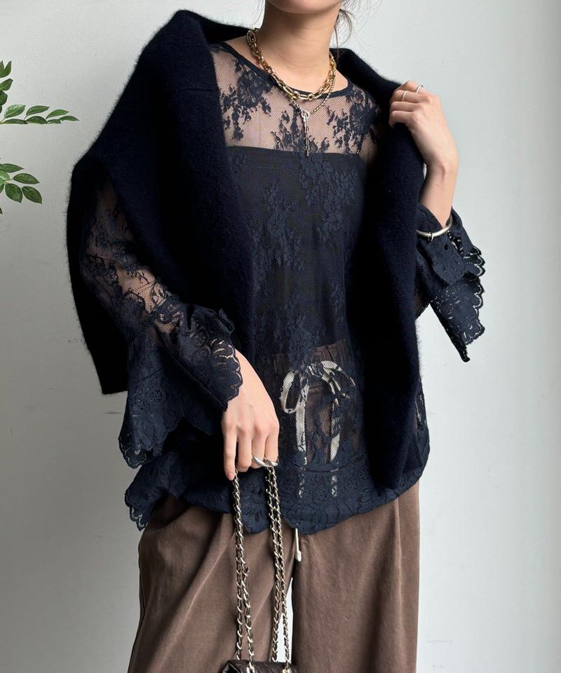 レースフレアブラウス