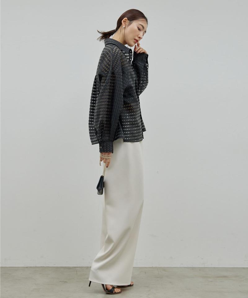 【美脚パンツの新素材】リネンライクワイドドロストパンツ