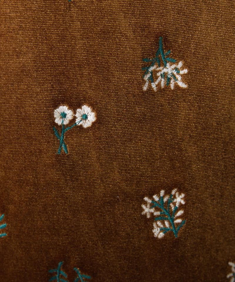 【2025年S/S新作】花柄刺繍ベロアスカート