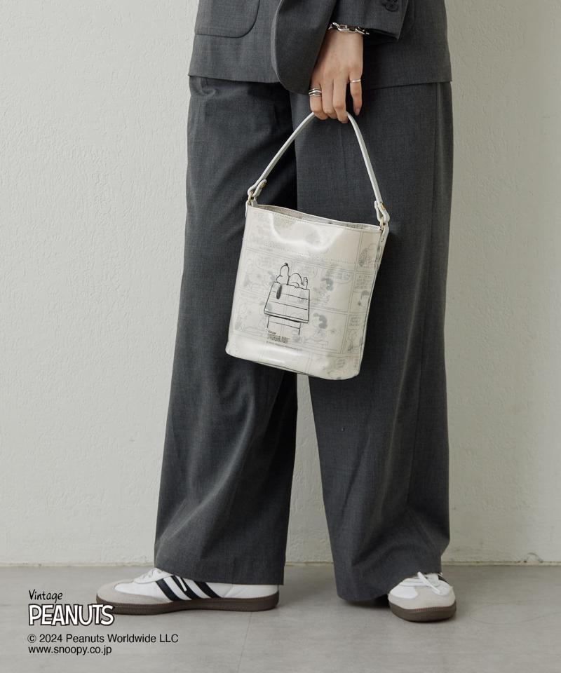 《再入荷》【PEANUTS×russetコラボ】スヌーピープリント2wayショルダーバッグ