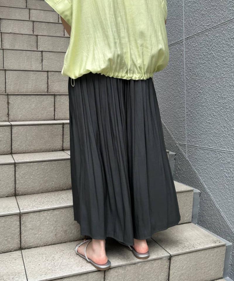 【スカート見え涼やかパンツ】プリーツスカーチョ