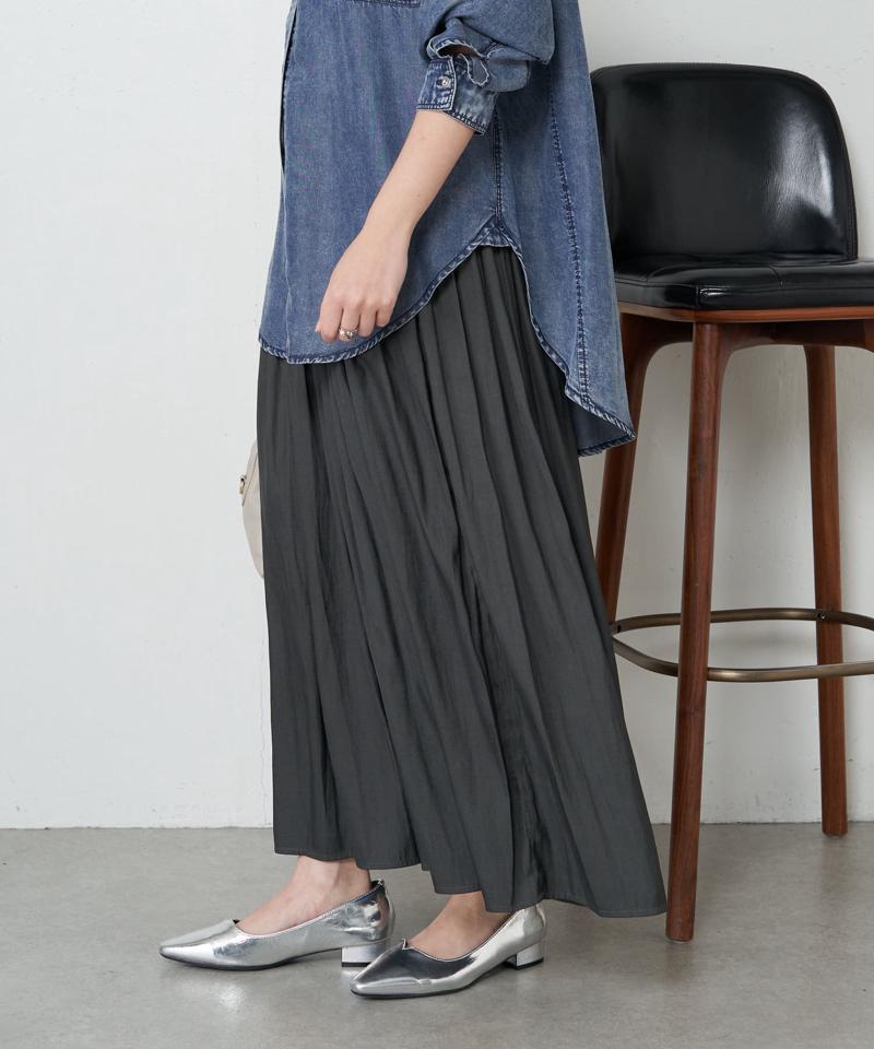 【スカート見え涼やかパンツ】プリーツスカーチョ