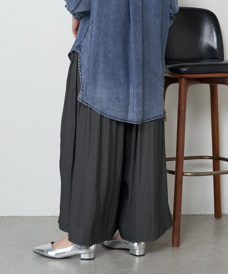 【スカート見え涼やかパンツ】プリーツスカーチョ