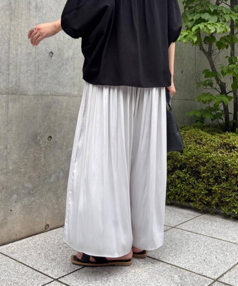 【スカート見え涼やかパンツ】プリーツスカーチョ