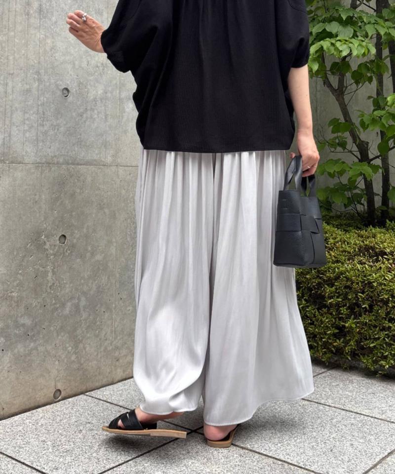 【スカート見え涼やかパンツ】プリーツスカーチョ