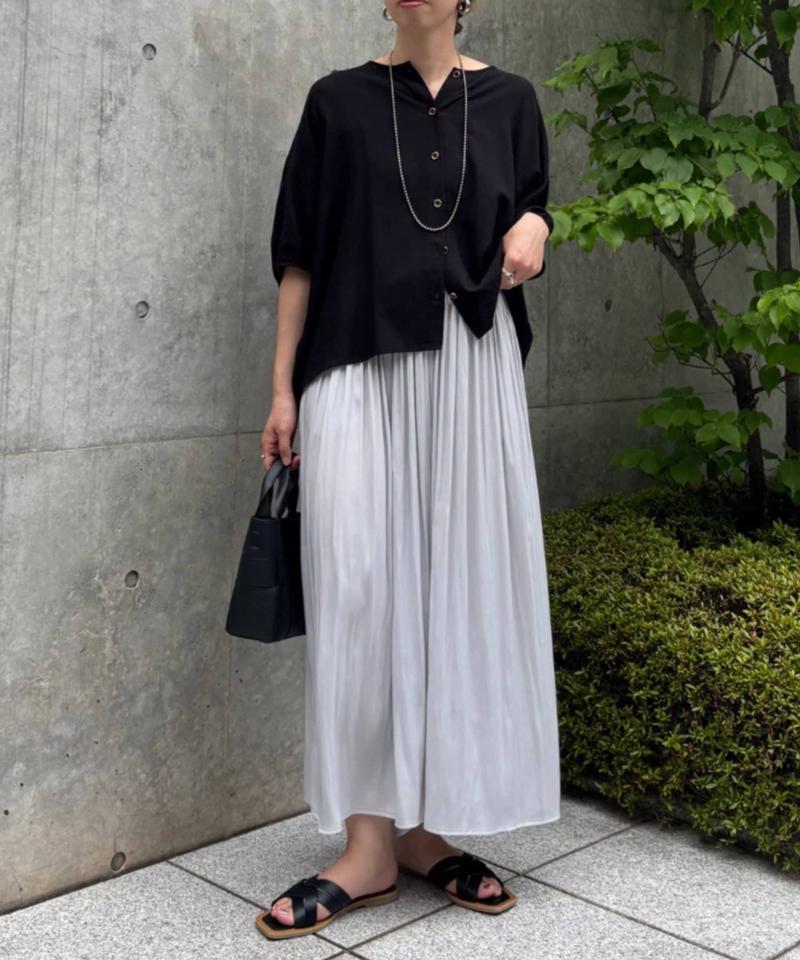 【スカート見え涼やかパンツ】プリーツスカーチョ
