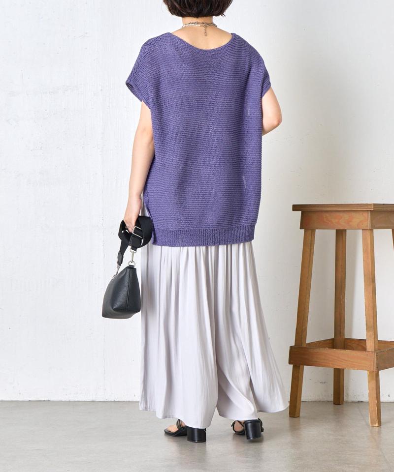 【スカート見え涼やかパンツ】プリーツスカーチョ