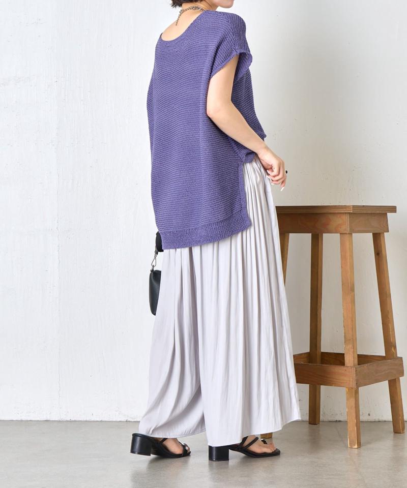 【スカート見え涼やかパンツ】プリーツスカーチョ