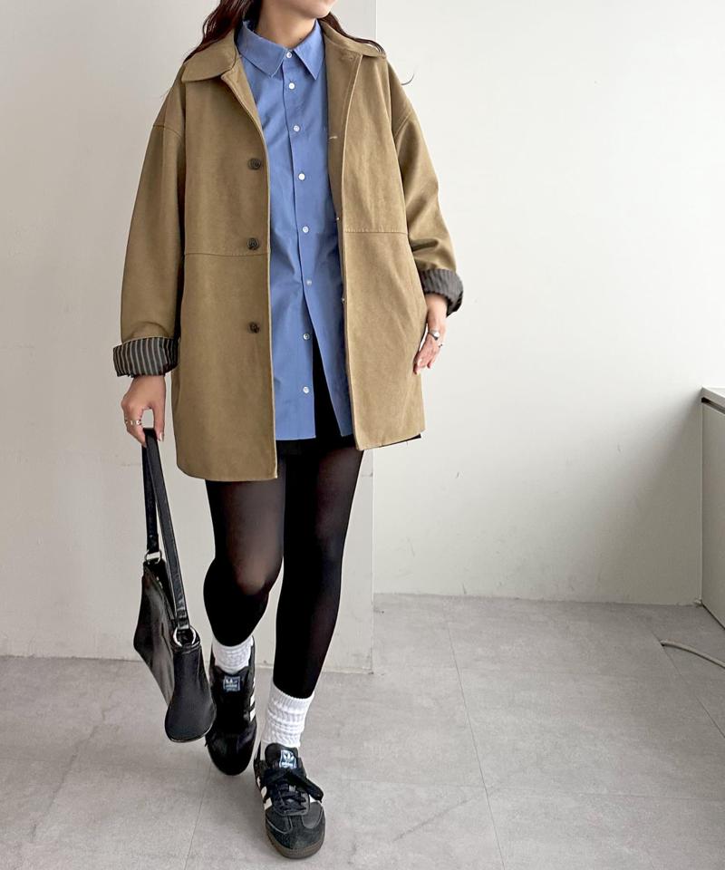 【AW先行予約/ユニセックス】フェイクスエードショートコート《WEB限定カラーあり》