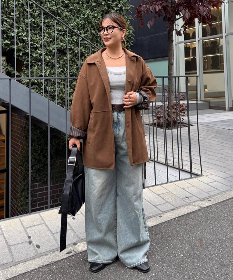 【デイリー使い◎/こなれ見え/ユニセックス】フェイクスエードショートコート《WEB限定カラーあり》