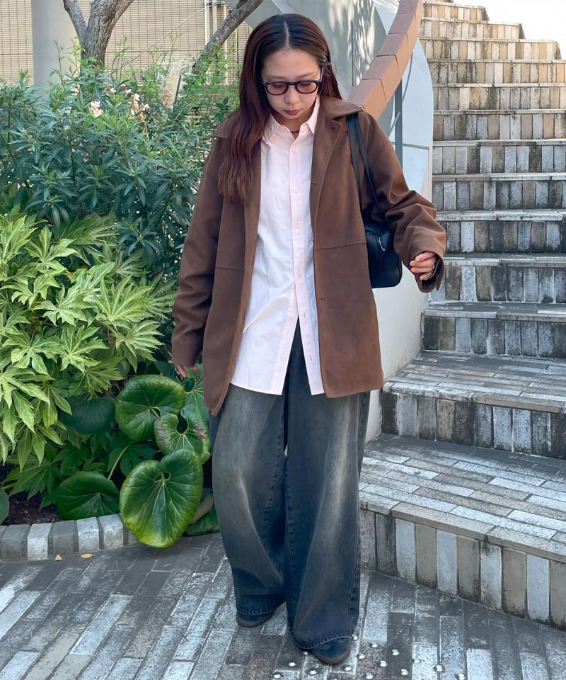 【デイリー使い◎/こなれ見え/ユニセックス】フェイクスエードショートコート《WEB限定カラーあり》