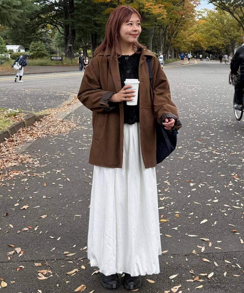 【デイリー使い◎/こなれ見え/ユニセックス】フェイクスエードショートコート《WEB限定カラーあり》