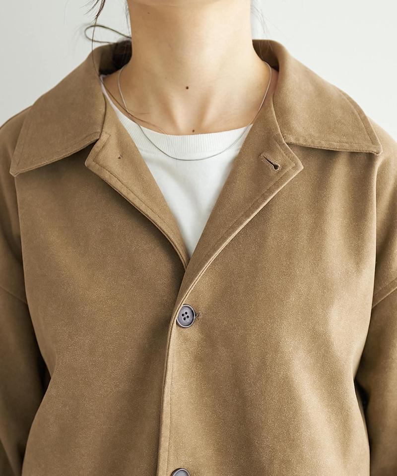 【デイリー使い◎/こなれ見え/ユニセックス】フェイクスエードショートコート《WEB限定カラーあり》