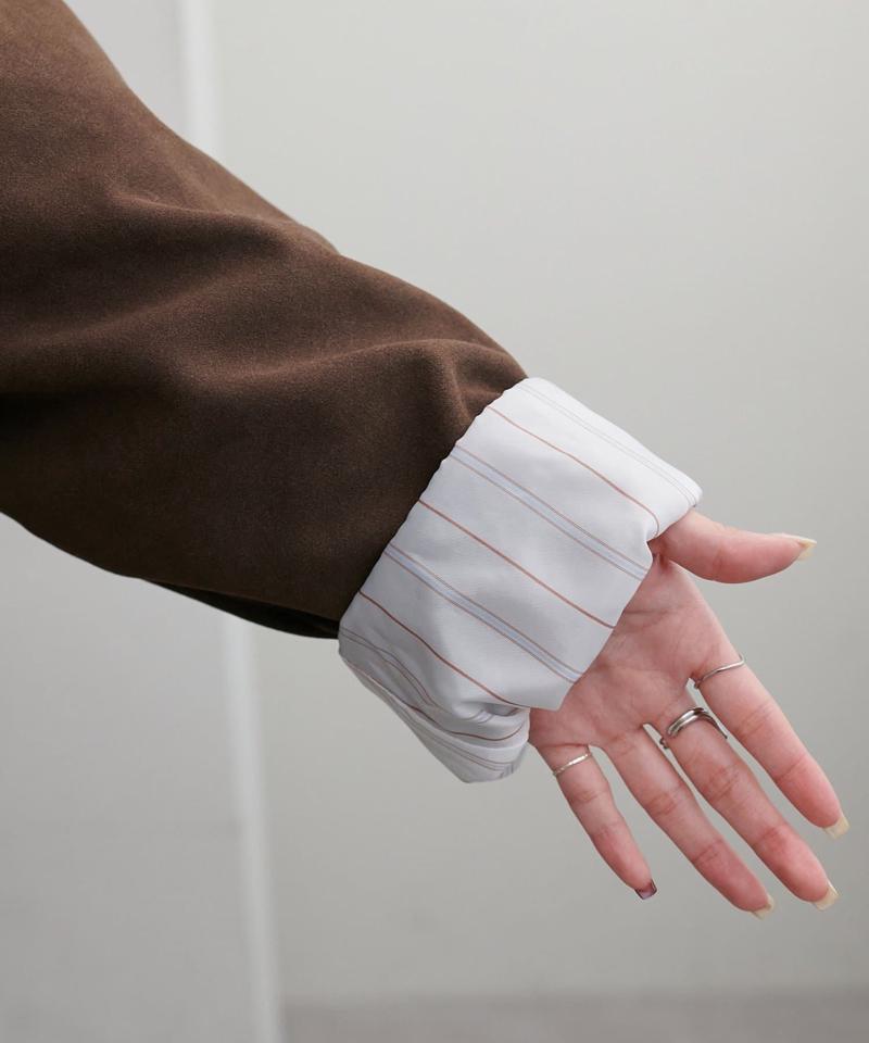 【新色追加！/こなれ見え/ユニセックス】フェイクスエードショートコート《WEB限定カラーあり》