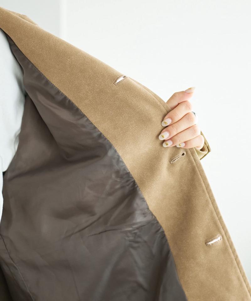 【新色追加！/こなれ見え/ユニセックス】フェイクスエードショートコート《WEB限定カラーあり》