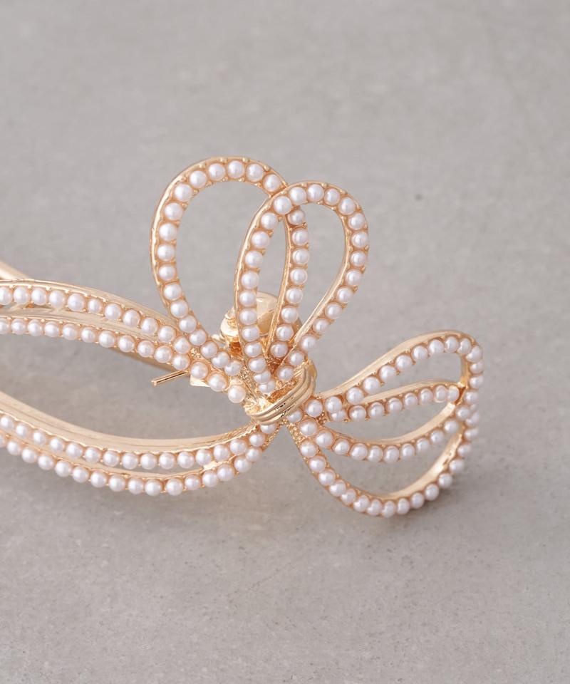 【WEB限定/人気の為再入荷】パールリボンバレッタ