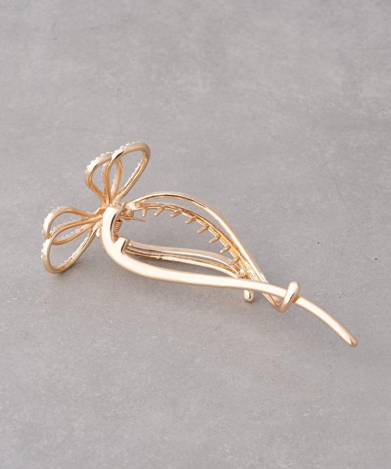 【WEB限定/人気の為再入荷】パールリボンバレッタ