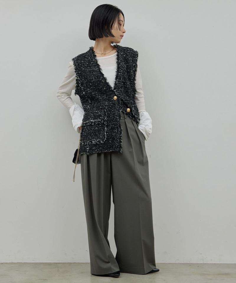 【新色BR登場】ダブルタックパンツ
