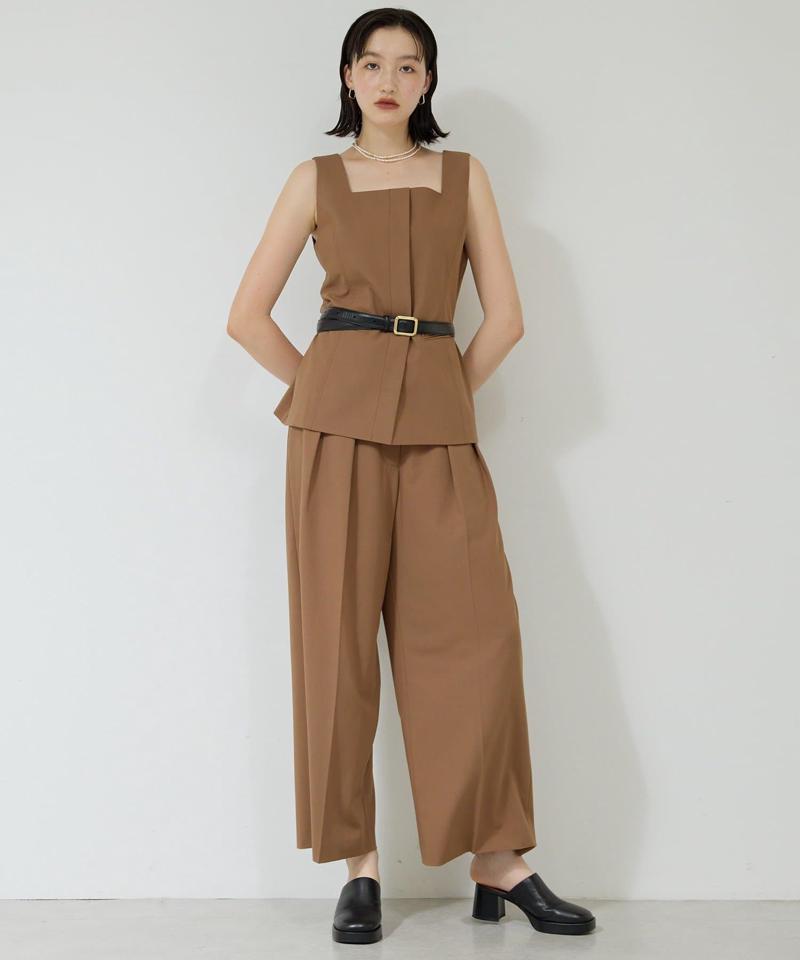 【新色BR登場】ダブルタックパンツ