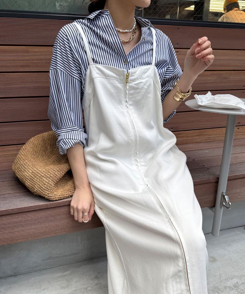 【サイズ展開あり/細見え】リヨセルデニムジャンスカ