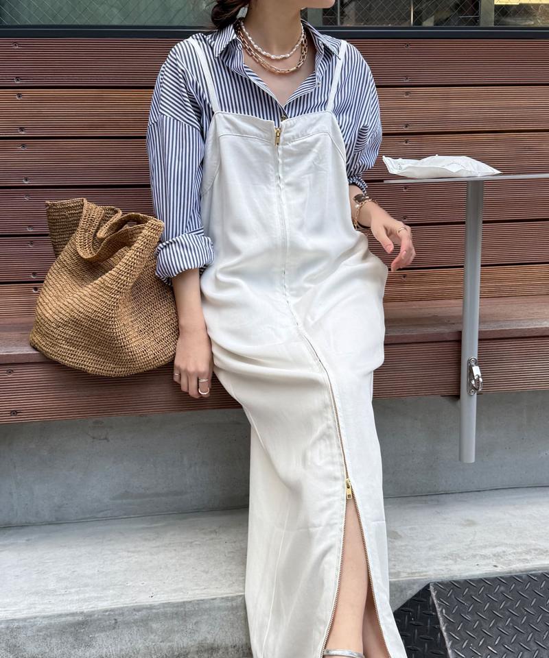 【サイズ展開あり/細見え】リヨセルデニムジャンスカ