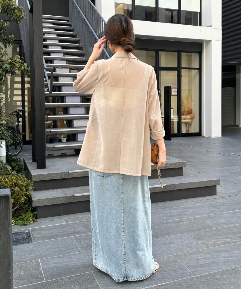 【サイズ展開あり/細見え】リヨセルデニムジャンスカ