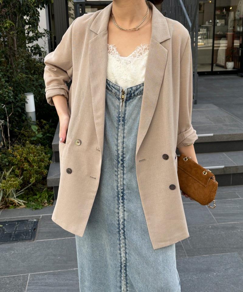 【サイズ展開あり/細見え】リヨセルデニムジャンスカ