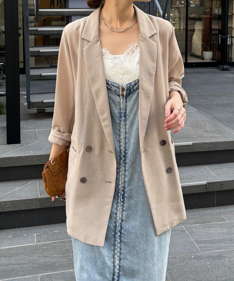 【サイズ展開あり/細見え】リヨセルデニムジャンスカ