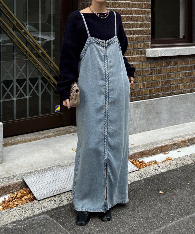 【サイズ展開あり/細見え】リヨセルデニムジャンスカ