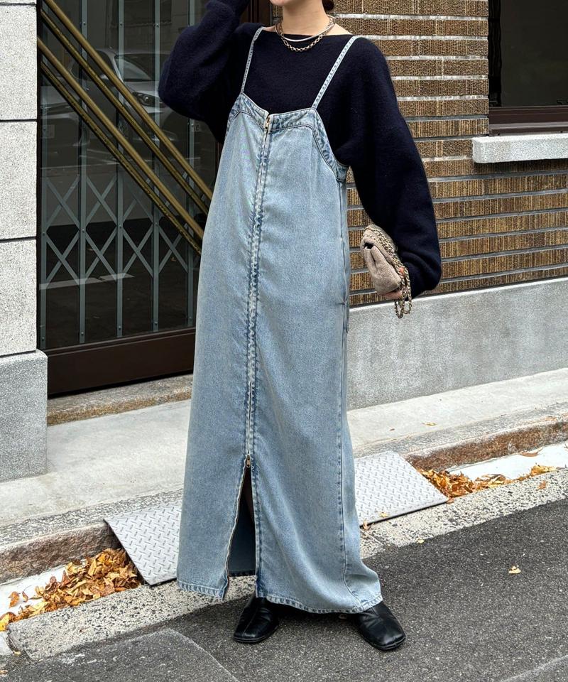 【サイズ展開あり/細見え】リヨセルデニムジャンスカ