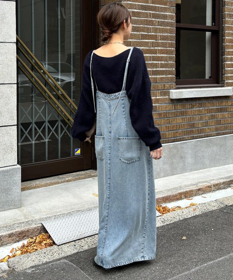 【サイズ展開あり/細見え】リヨセルデニムジャンスカ