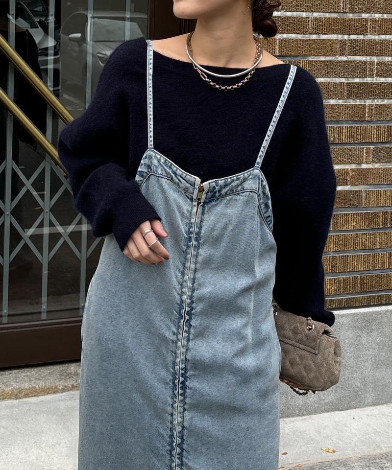 【サイズ展開あり/細見え】リヨセルデニムジャンスカ