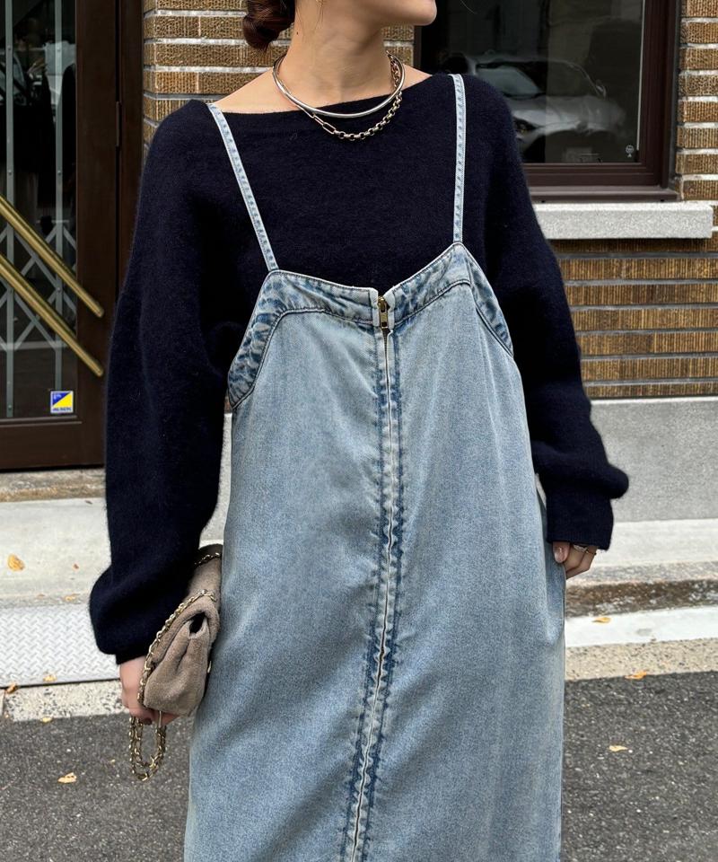 【サイズ展開あり/細見え】リヨセルデニムジャンスカ