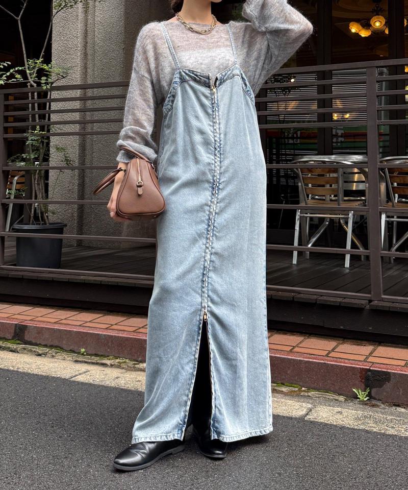 【サイズ展開あり/細見え】リヨセルデニムジャンスカ