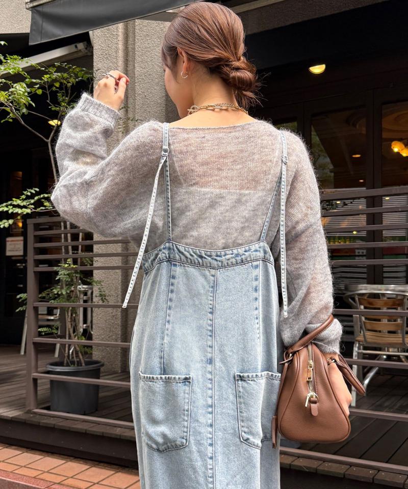 【サイズ展開あり/細見え】リヨセルデニムジャンスカ