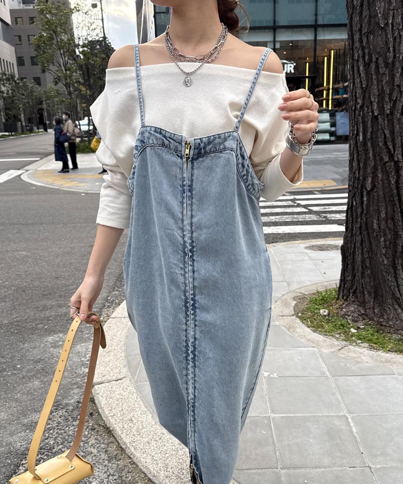 【サイズ展開あり/細見え】リヨセルデニムジャンスカ