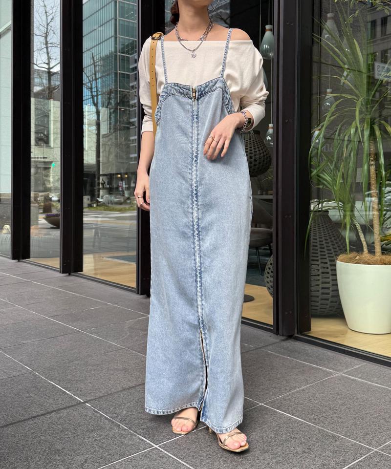 【サイズ展開あり/細見え】リヨセルデニムジャンスカ