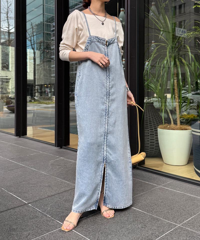 【サイズ展開あり/細見え】リヨセルデニムジャンスカ