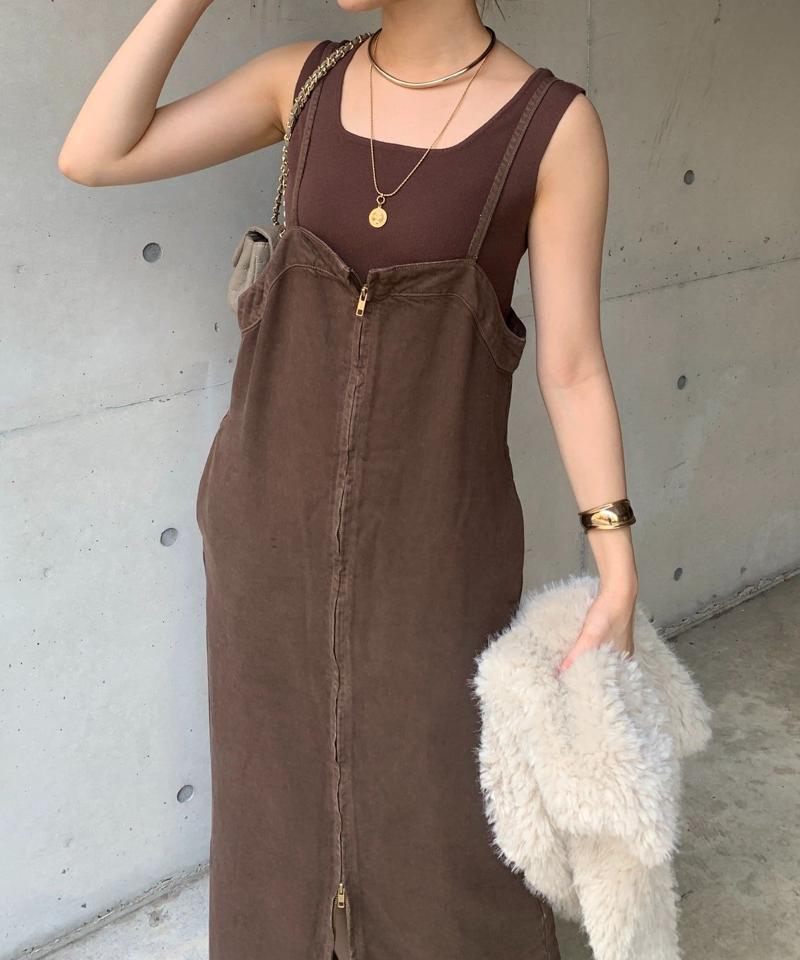 【サイズ展開あり/細見え】リヨセルデニムジャンスカ