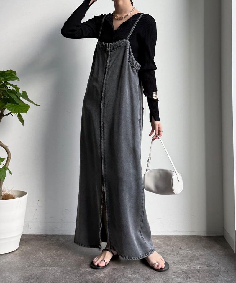 【サイズ展開あり/細見え】リヨセルデニムジャンスカ