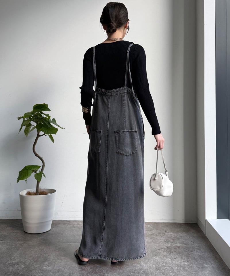 【サイズ展開あり/細見え】リヨセルデニムジャンスカ