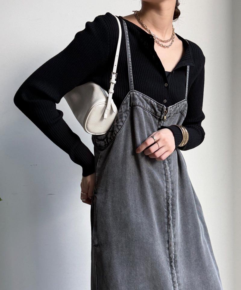 【サイズ展開あり/細見え】リヨセルデニムジャンスカ