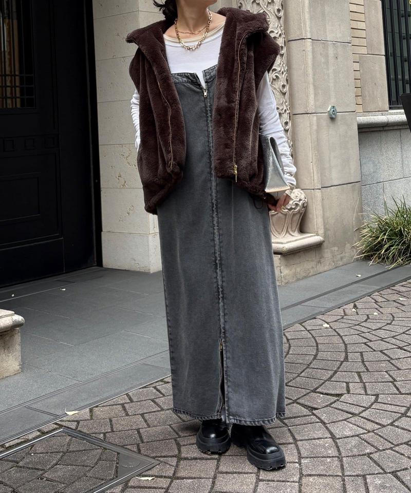 【サイズ展開あり/細見え】リヨセルデニムジャンスカ