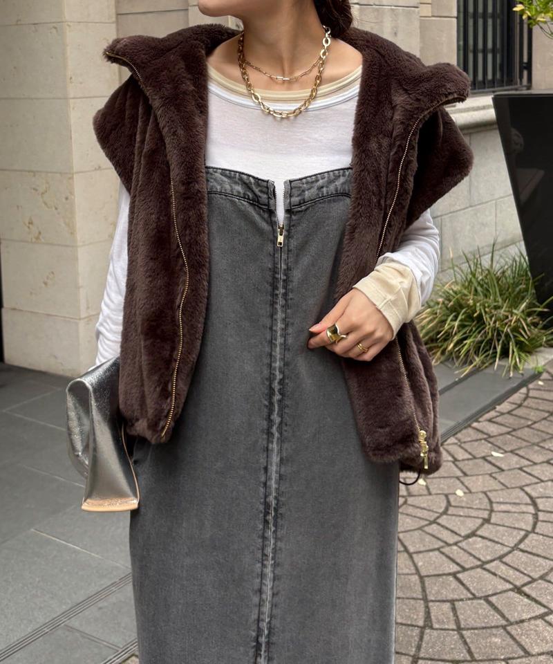 【サイズ展開あり/細見え】リヨセルデニムジャンスカ