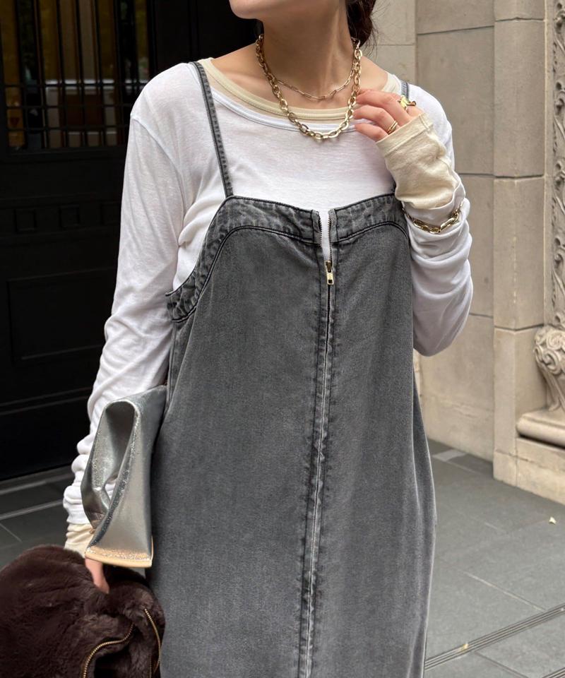 【サイズ展開あり/細見え】リヨセルデニムジャンスカ