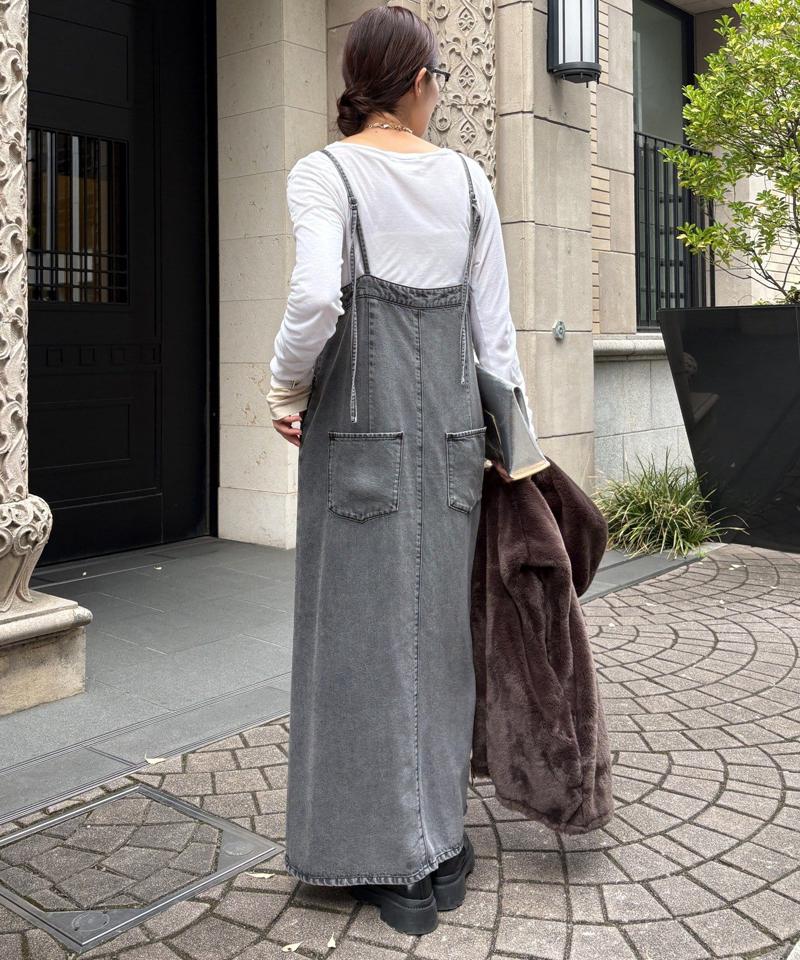 【サイズ展開あり/細見え】リヨセルデニムジャンスカ