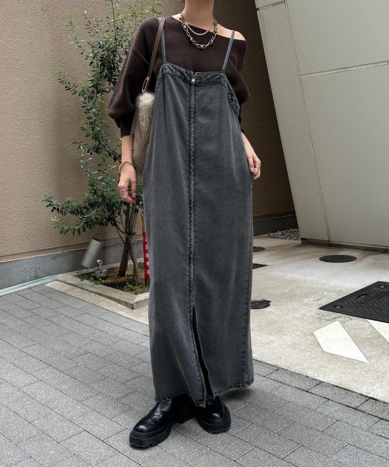 【サイズ展開あり/細見え】リヨセルデニムジャンスカ