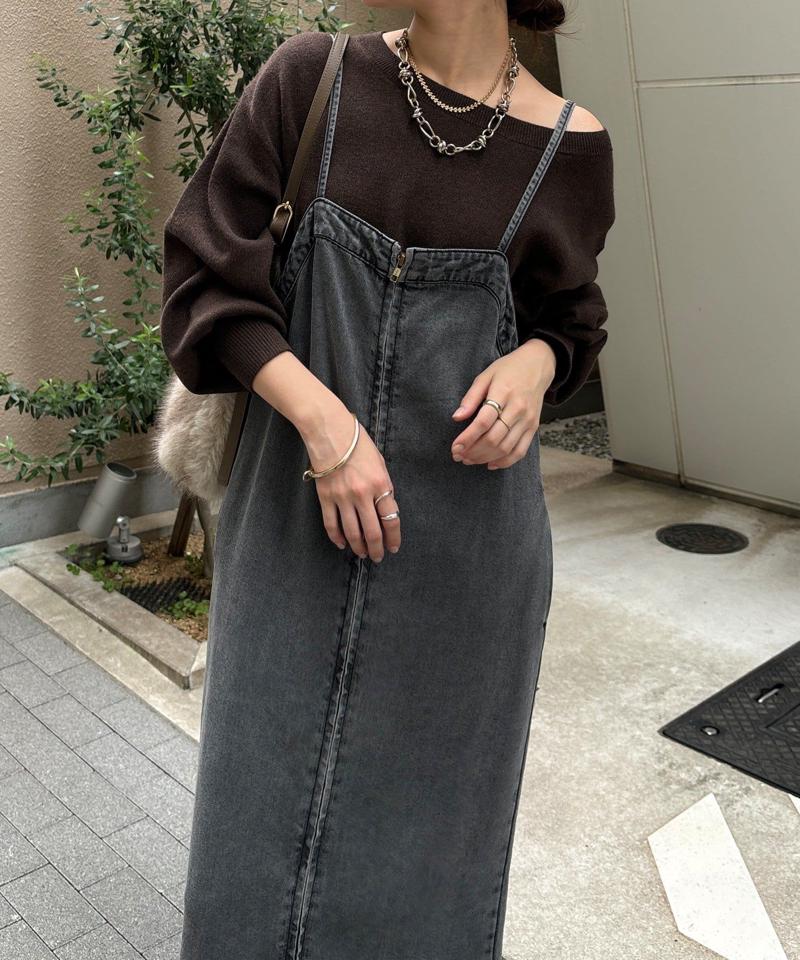 【サイズ展開あり/細見え】リヨセルデニムジャンスカ